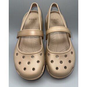 Crocs Gold  Shayna Mary Jane Mules Flat Women's 7
